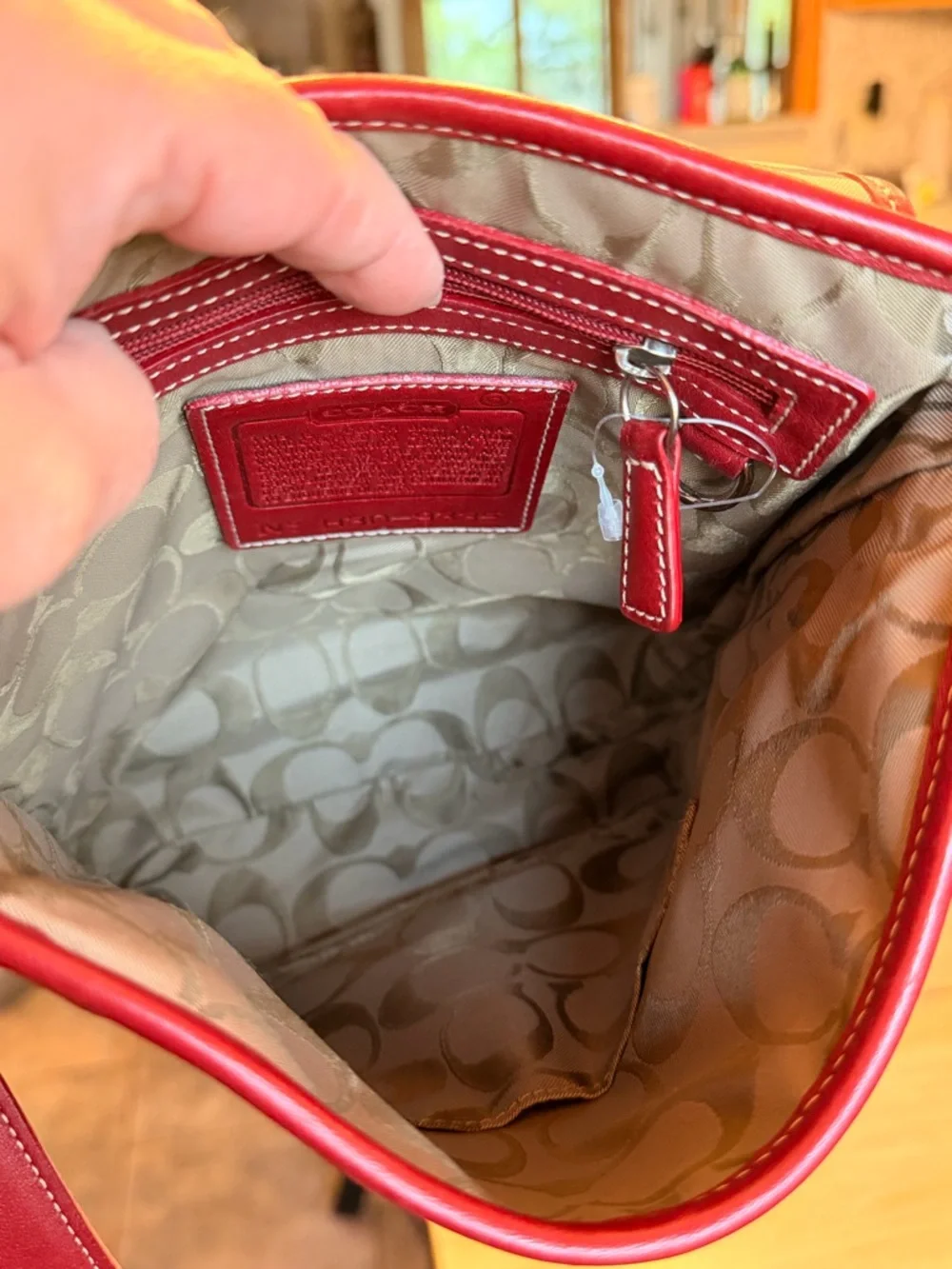 Coach Legacy Vintage Red Leather Saddle Studio Flap Crossbody Bag 9335 - Picture 12 of 14